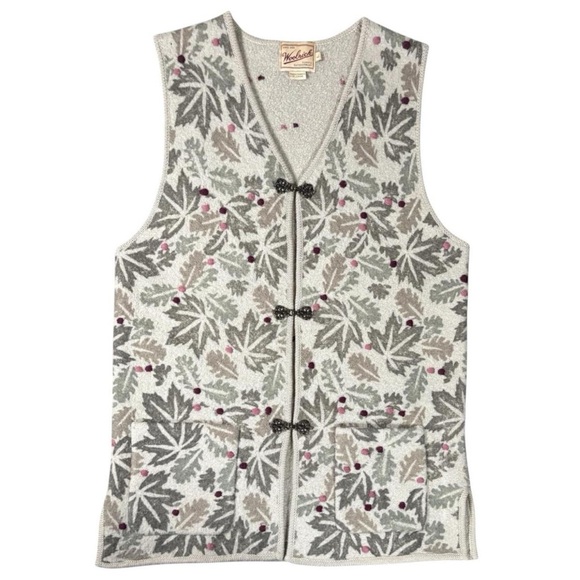 Woolrich Jackets & Blazers - Vintage Woolrich Maple Leaf Print Nordic Clasps Wool Vest